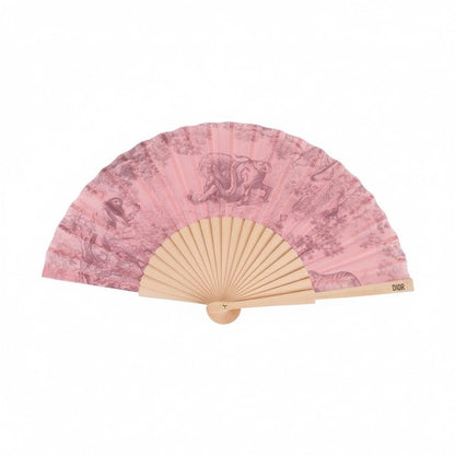 New! Dior DIORIVIERA Folding Bamboo Fan ~ Pink - BusDeals