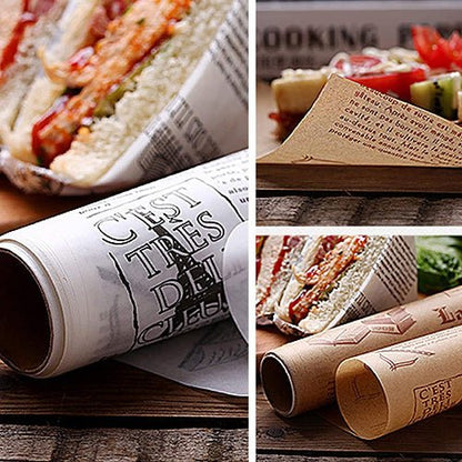 Parchment Paper Baking Tools Food Grade Grease Paper Fries Wrappers. - BusDeals
