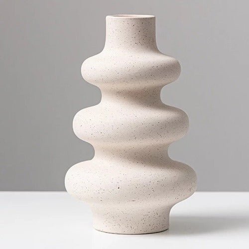 Polygon circle ceramic vase, Flower pot home decoration. - BusDeals