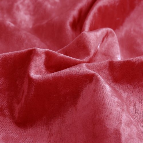 Premium 6 Pieces King Size Duvet Cover with Velvet Decor, Red Color. - BusDeals