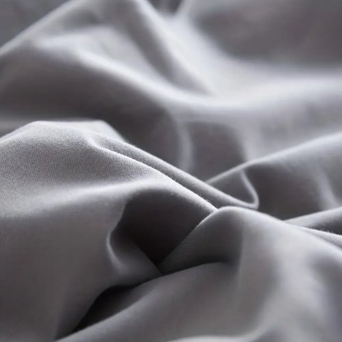 Premium King size 6 pieces Bedding Set without filler, Plain Anchor Grey Color - BusDeals