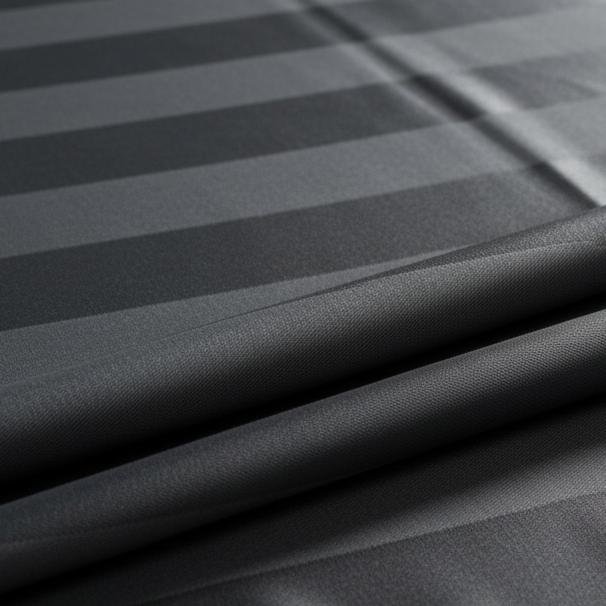 Premium King Size 6 Pieces striped design, Plain duvet cover set, Black color. - BusDeals