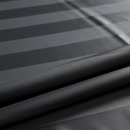 Premium King Size 6 Pieces striped design, Plain duvet cover set, Black color. - BusDeals