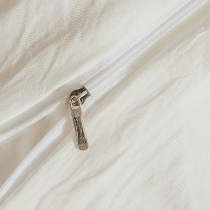 Premium King size 6 pieces without filler, Plain color ruffles design Bali Milky White Color, Bedding Set - BusDeals