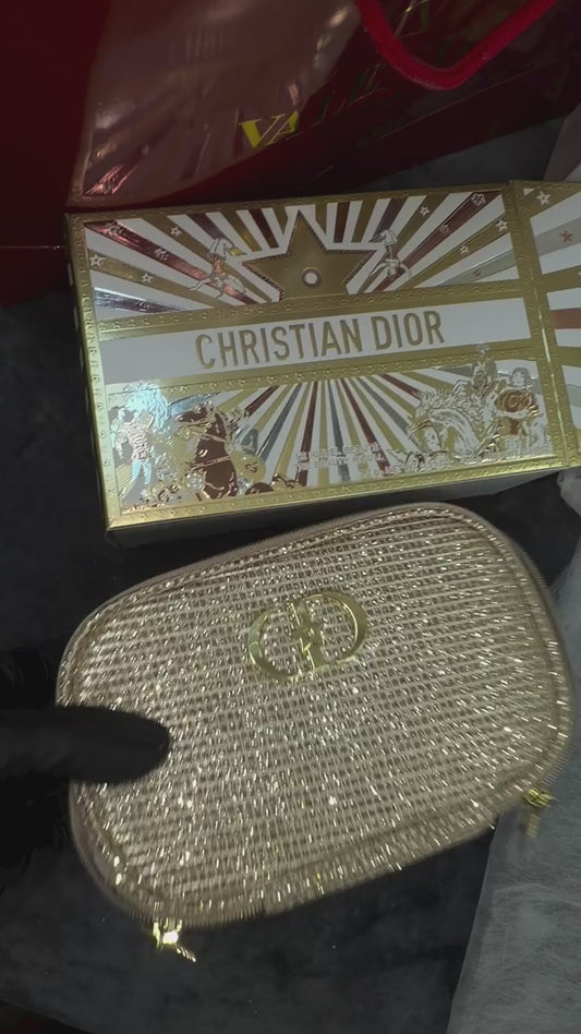 Dior Beauty Gold Mesh Pouch Holiday