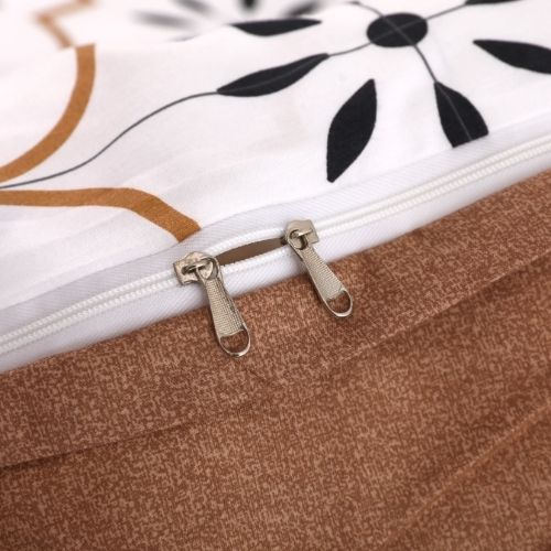 Queen size 6 piece duvet cover set modern tile print bedding set white. - BusDeals