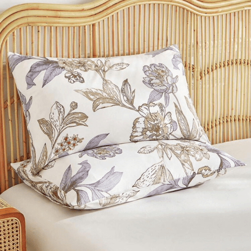 Queen size 6 - piece floral damask duvet cover set. - BusDeals