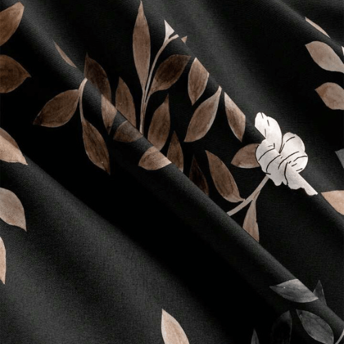 Queen size, 6 - piece floral design set in a rich brown color. - BusDeals
