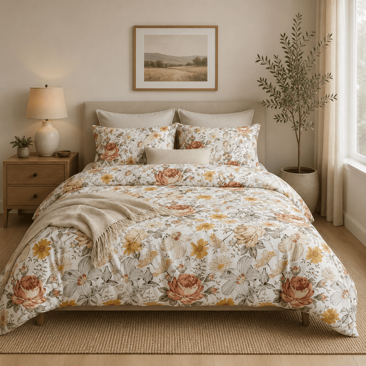 Queen size, 6-piece stunning garden set in a delightful shade of green. - BusDeals
