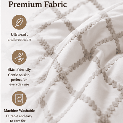 Queen size 6 pieces bedding set, Simply geometric print - BusDeals
