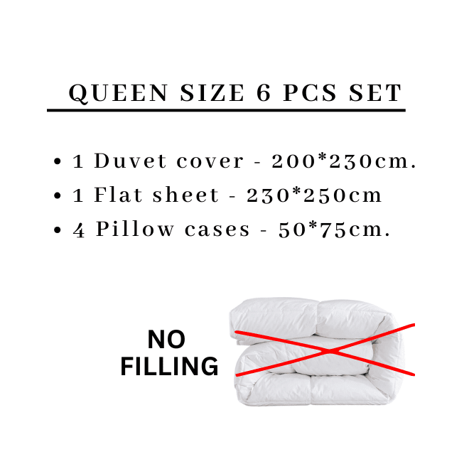 Queen size Bedding Set of 6 pieces, Dreamy Starry Night in Multicolor. - BusDeals