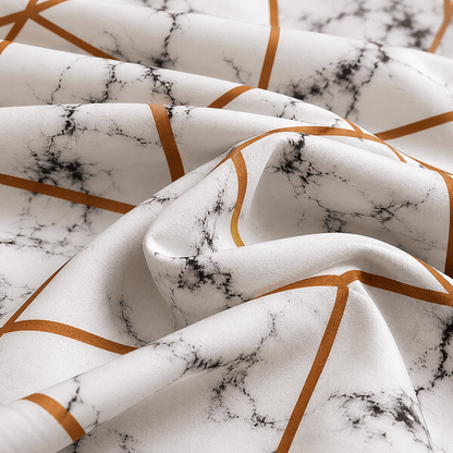 Queen/Double size bedding set of 6 pieces, marble design. - BusDeals