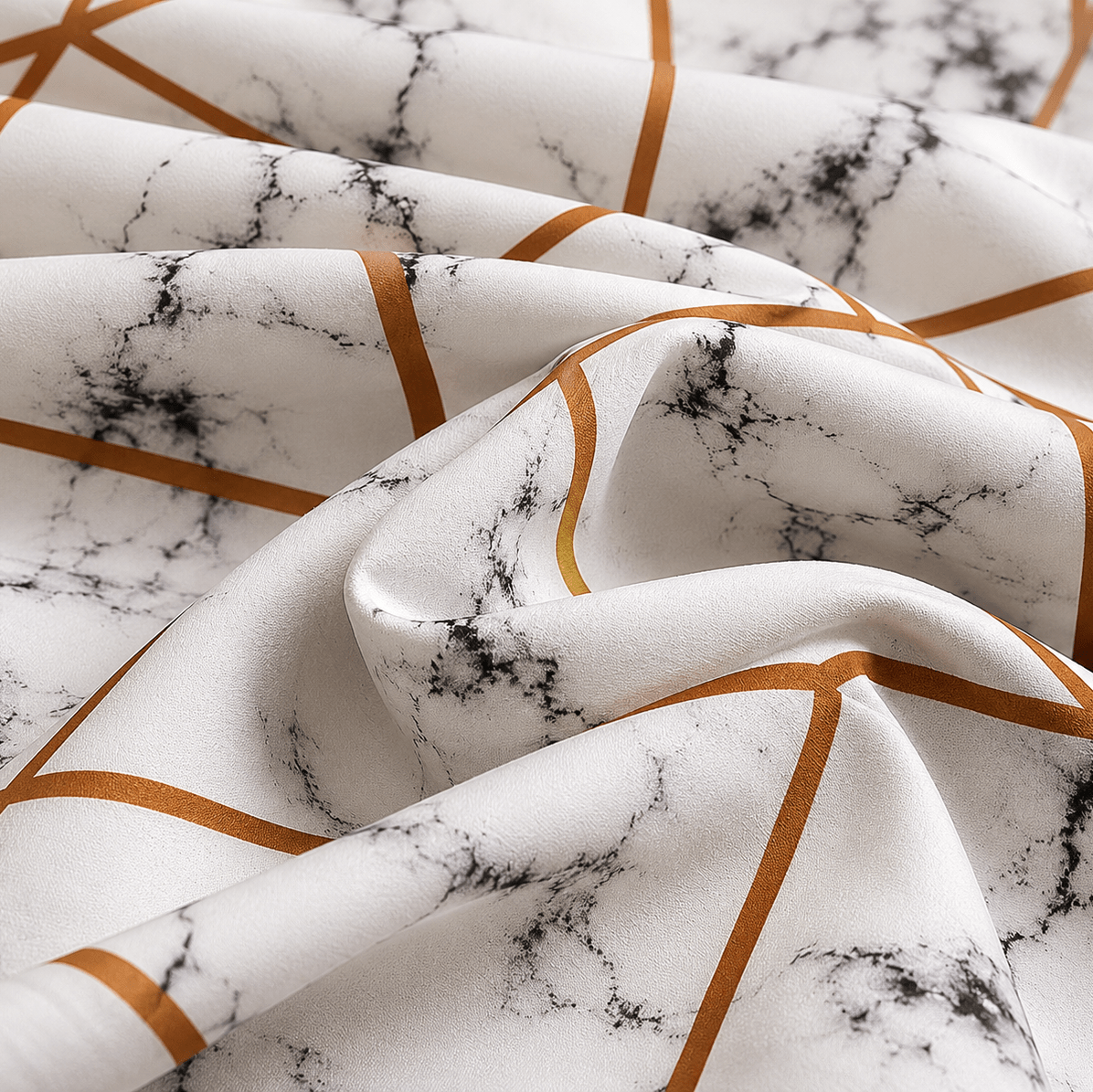 Queen/Double size bedding set of 6 pieces, marble design. - BusDeals