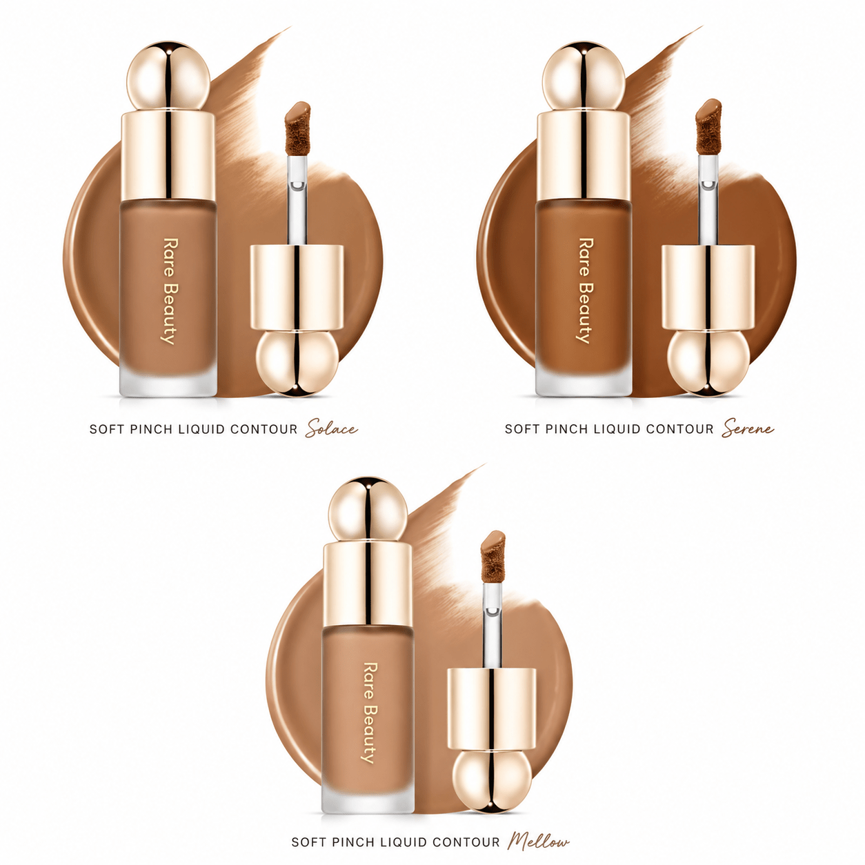 Rare Beauty by Selena Gomez Soft Pinch Liquid Trio Contour - Solace, Mellow, Serene - BusDeals