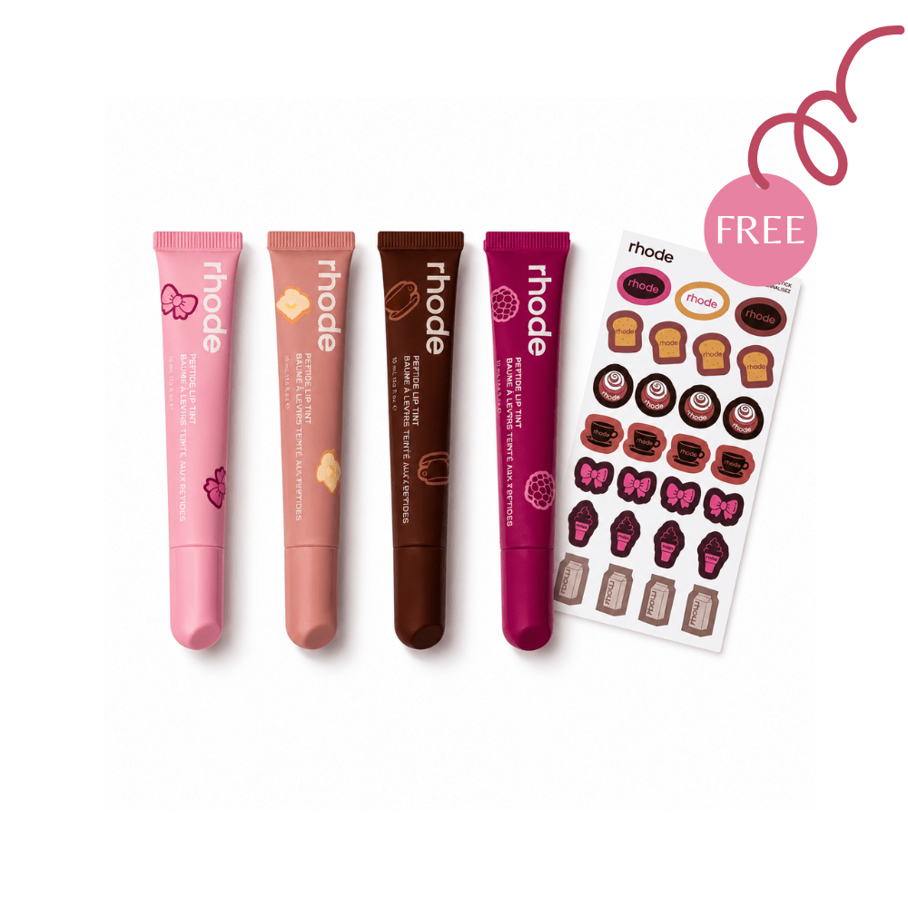 Rhode Birthday Gift Limited Edition Lip Tints Set, Four Shades, 10ml/4 with free Gift Mobile Phone Stickers - BusDeals