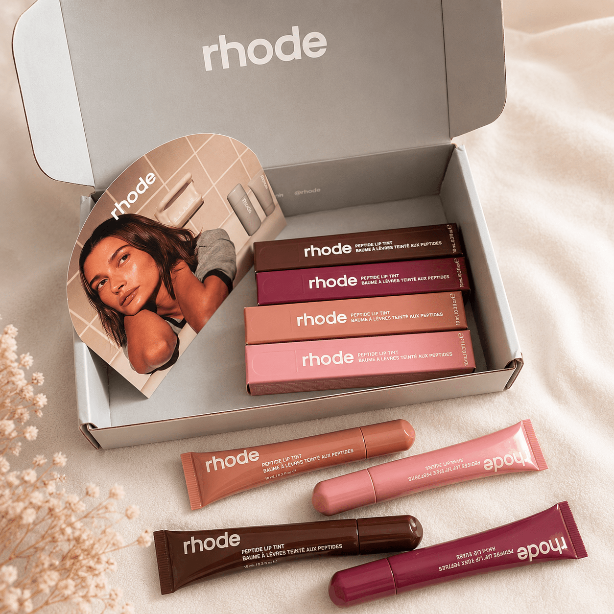 Rhode by Hailey Bieber The Peptide Lip Tints Set, Four Shades, 10ml/.3 - BusDeals