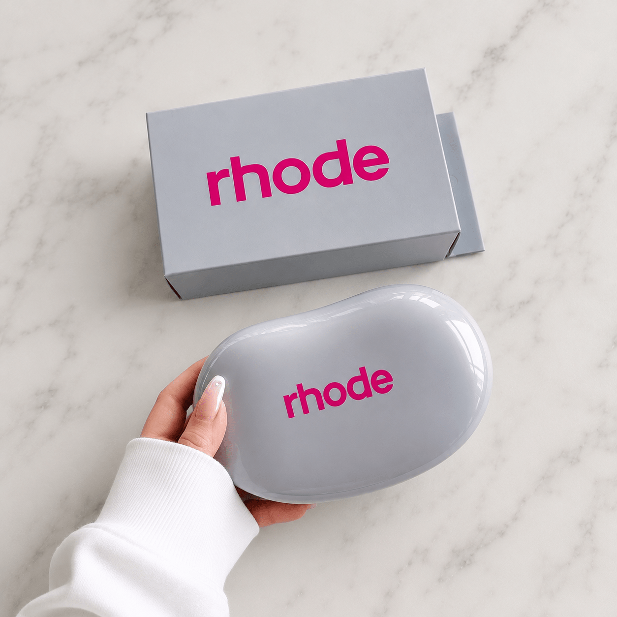 Rhode Jelly Bean Mini Cosmetic Bag, Grey - BusDeals
