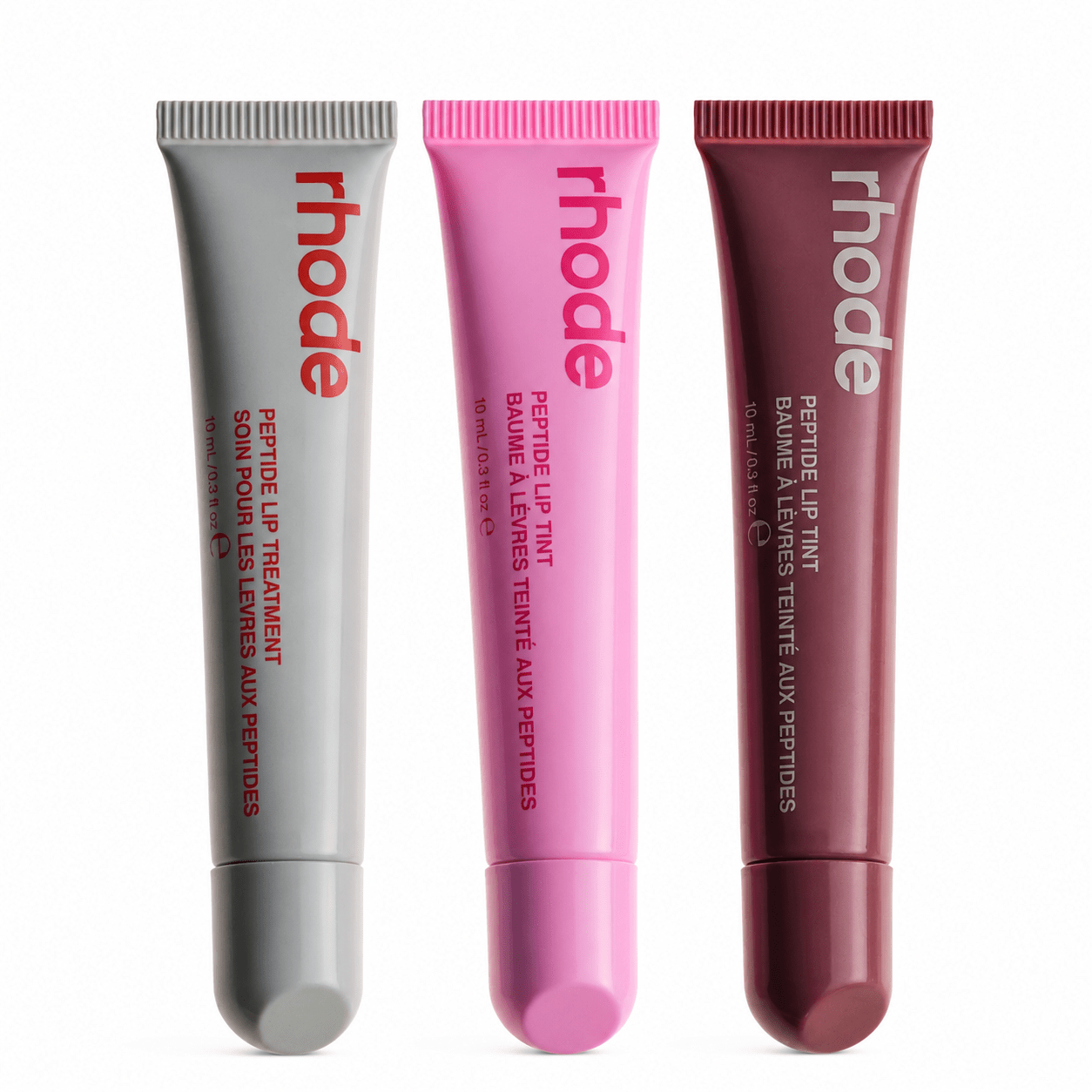 Rhode Skin The Peptide Lip Trio- Strawberry Glaze, Jelly Bean, Salty Tan - BusDeals