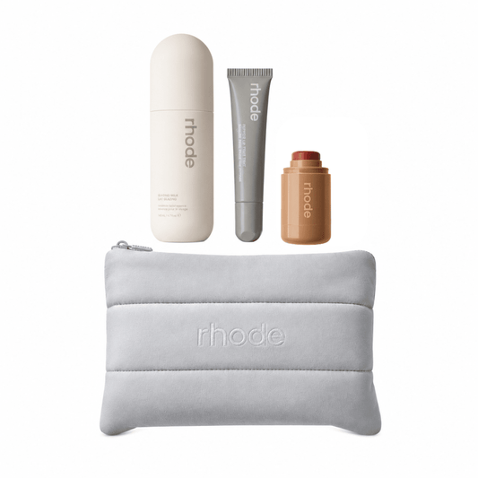 Rhode Skin the Summer Kit with Glazing Mist, Pocket Blush Toasted Teddy, Peptide Lip Tint Salted Caramel, 3-Piece Set Limited Edition Kit - BusDeals