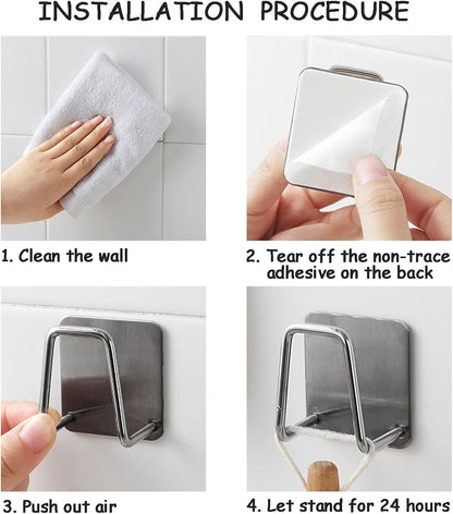 Set of 2 Pcs Stainless Steel Sponge Drain Rack. - BusDeals