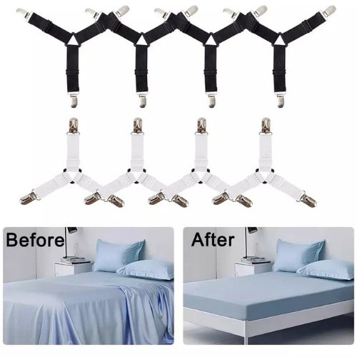 Set of 4 pieces Elastic Bed Sheet Clip - BusDeals