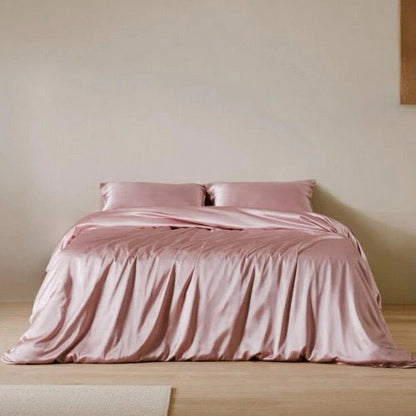 Buy Silky Satin, Design  Bedsheet Luxury Solid Pink Premium bedding set Dubai bedroom UAE Premium Quality- BusDeals