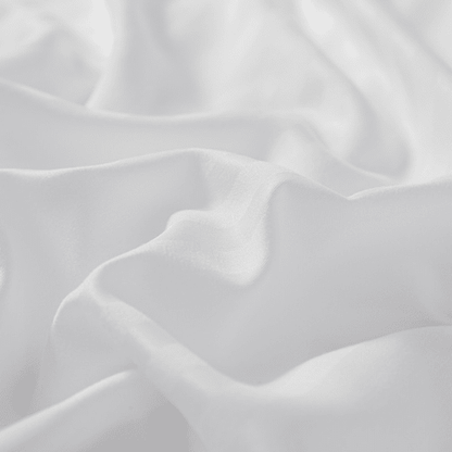 Single Size 3 Piece Set, Bedsheet with 2 Pillow Cases, White Color, Satin Striped Design. - BusDeals