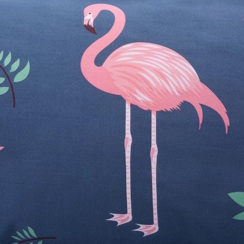 Single size 4 pieces, Aegean Color Flamingo Design, Duvet Cover Set without Filler - BusDeals