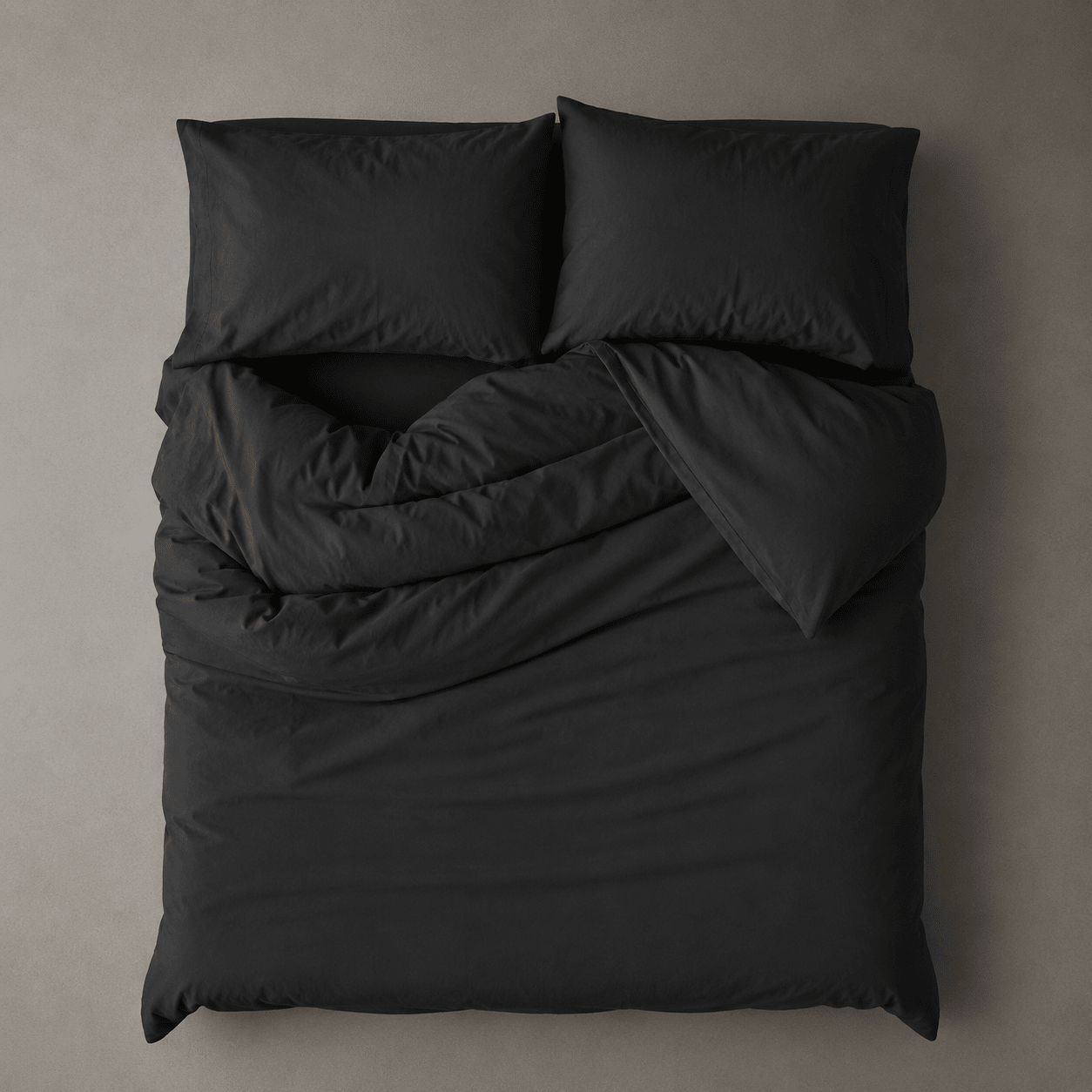 Single size 4 pieces bedding set, Washable Cotton Black Color. - BusDeals