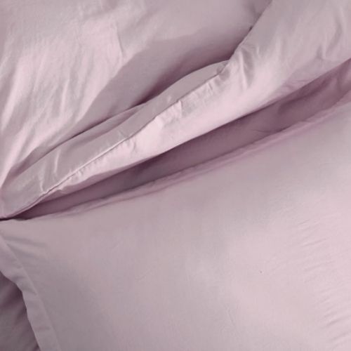 Single Size 4 Pieces Bedding set, Washable Cotton Lavender Purple Color. - BusDeals