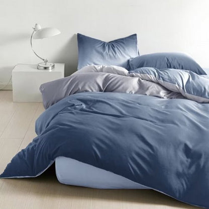 Luna Home  Single Size 4 Pieces Ombré Blue Bedding Set offers a sophisticated touch to any bedroom decor - BusDeals