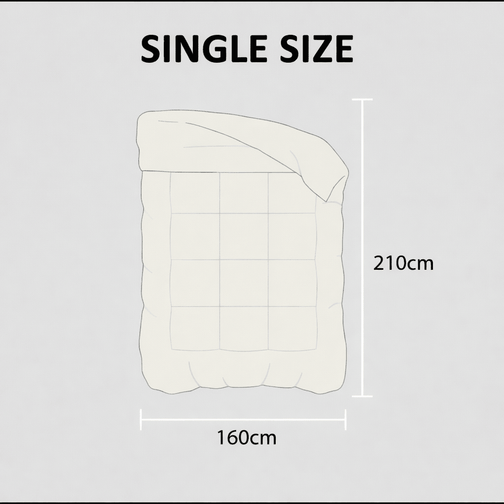 Single size Duvet 160x210 cm with visible marks from production (does not affect use). - BusDeals