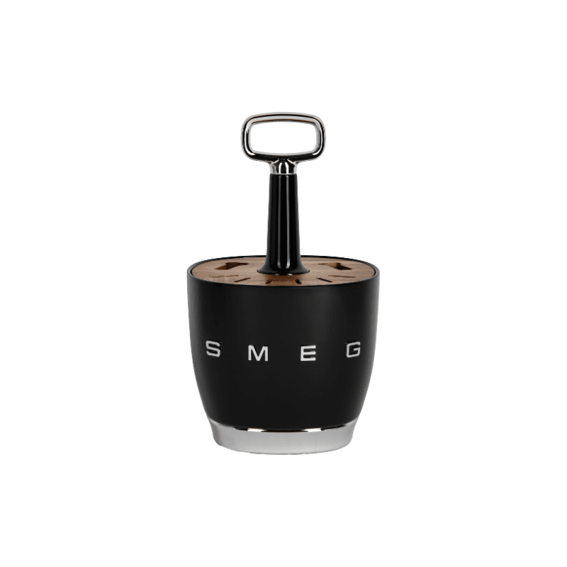SMEG - Cutlery Holder. Retro Style for Kitchen to put Knife,Fork,Spoon. Black color. - BusDeals