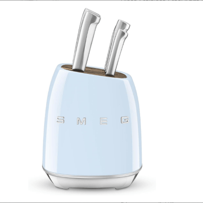 SMEG Knife Set KBSF02PB – Premium 6-Piece Stainless Steel Knife Block, Italian Design, Pastel BluePastel Blue - BusDeals