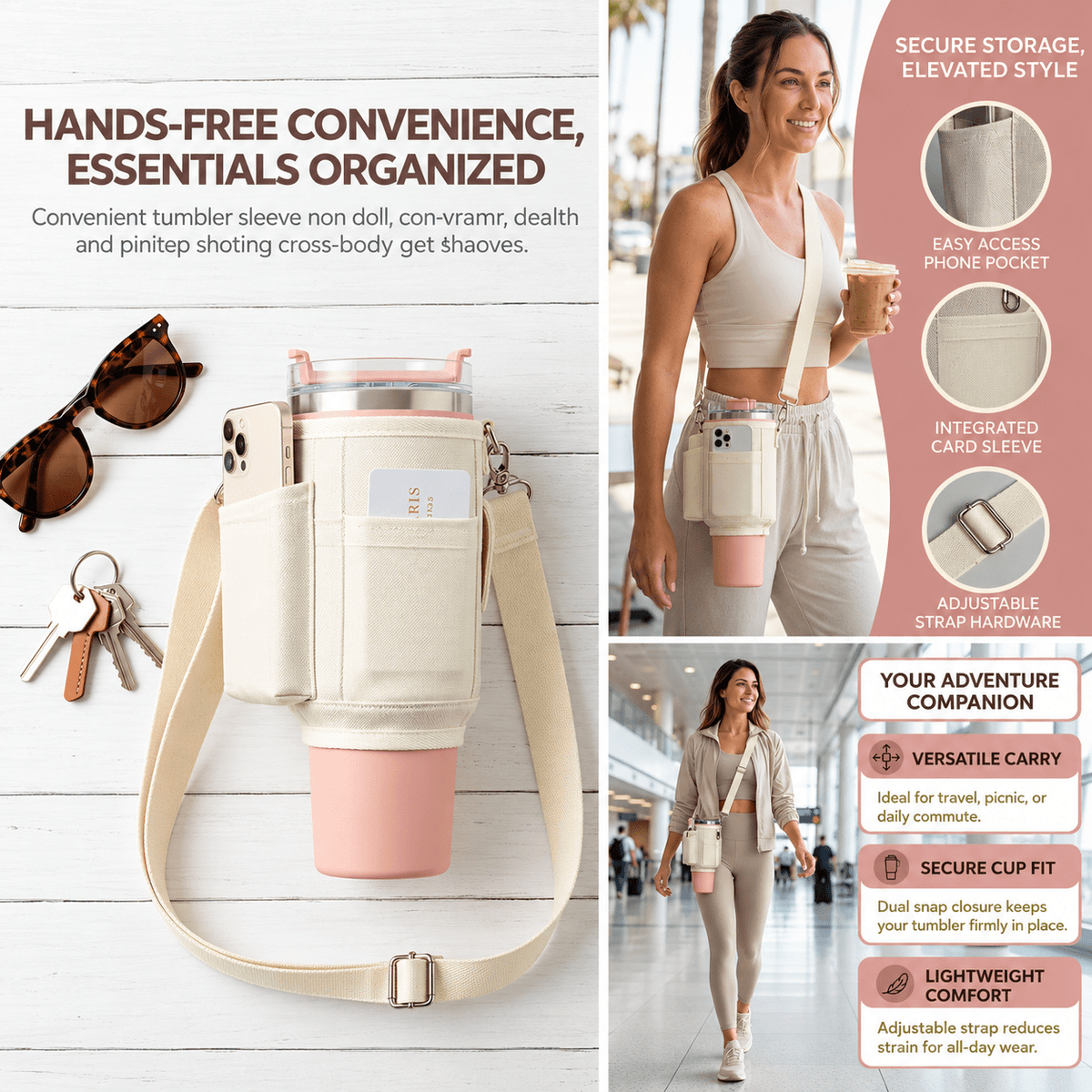 Stanley All Day Quencher Carry All for 40 oz Tumbler with Handle | Crossbody Bag - BusDeals