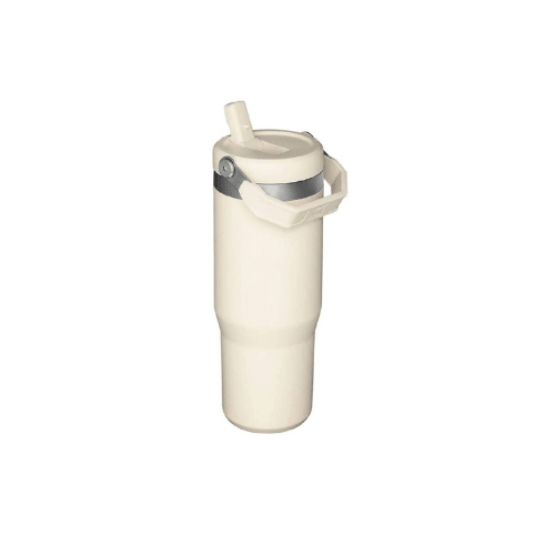 Stanley IceFlow Flip Straw, Water Bottle With Straw - Keeps Cold For 12+ Hours - Leakproof - 30OZ, Cream. - BusDeals