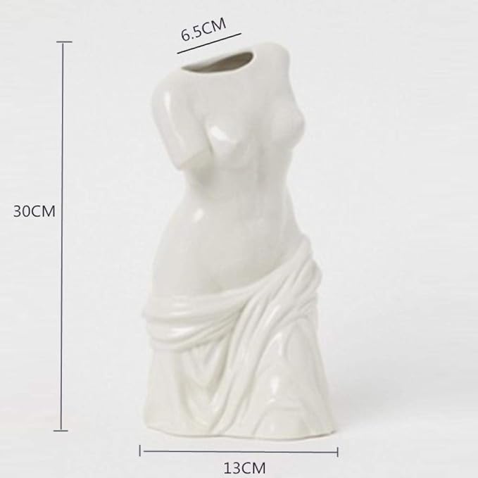 Statue 30 cm Sculptures Ceramic Vases Body Art Venus Statue Vase Ornaments Glaze Ceramic Craft Creativity Vase Desktop Home Decor - BusDeals