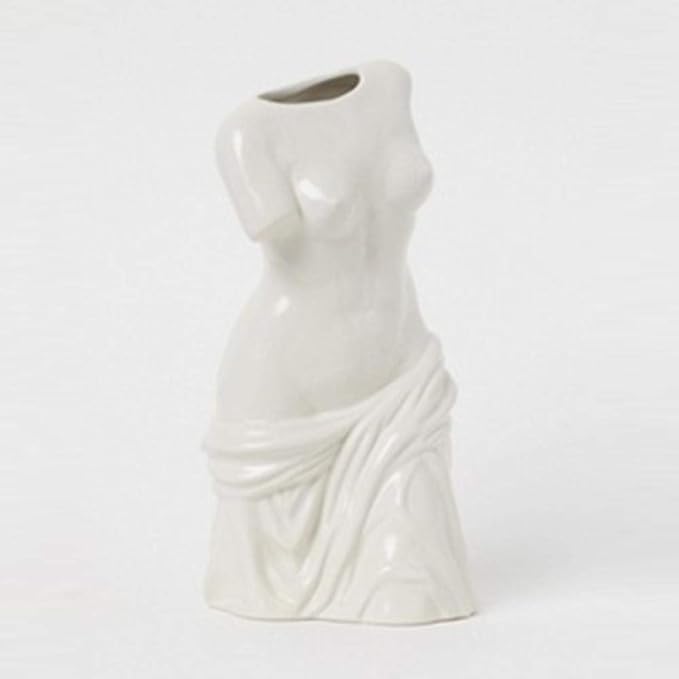 Statue 30 cm Sculptures Ceramic Vases Body Art Venus Statue Vase Ornaments Glaze Ceramic Craft Creativity Vase Desktop Home Decor - BusDeals