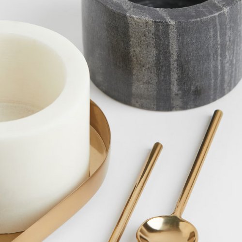 Stone salt and pepper bowls. - BusDeals