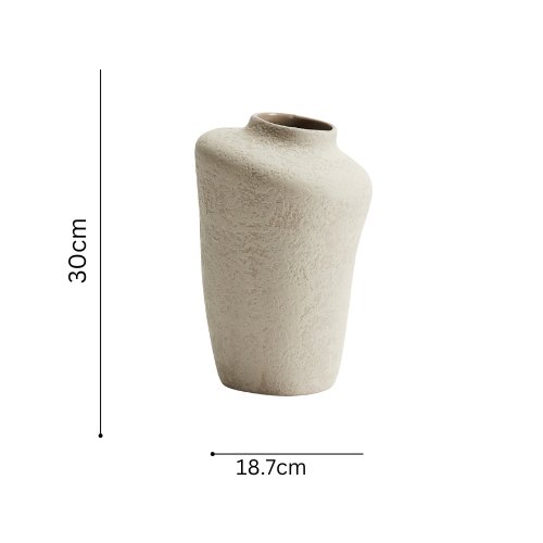 Tall Terracotta Vase, Light Beige. - BusDeals