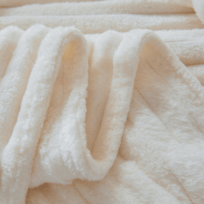 Throw Striped Blanket Super Soft, Milk Color. - BusDeals