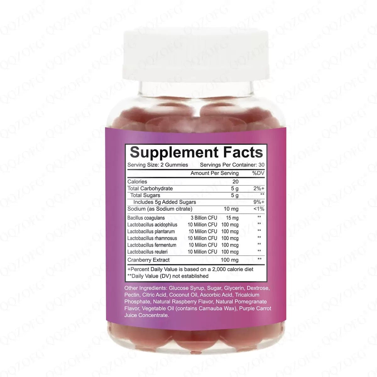 Women's Probiotic Gummies Raspberry Flavor - BusDeals