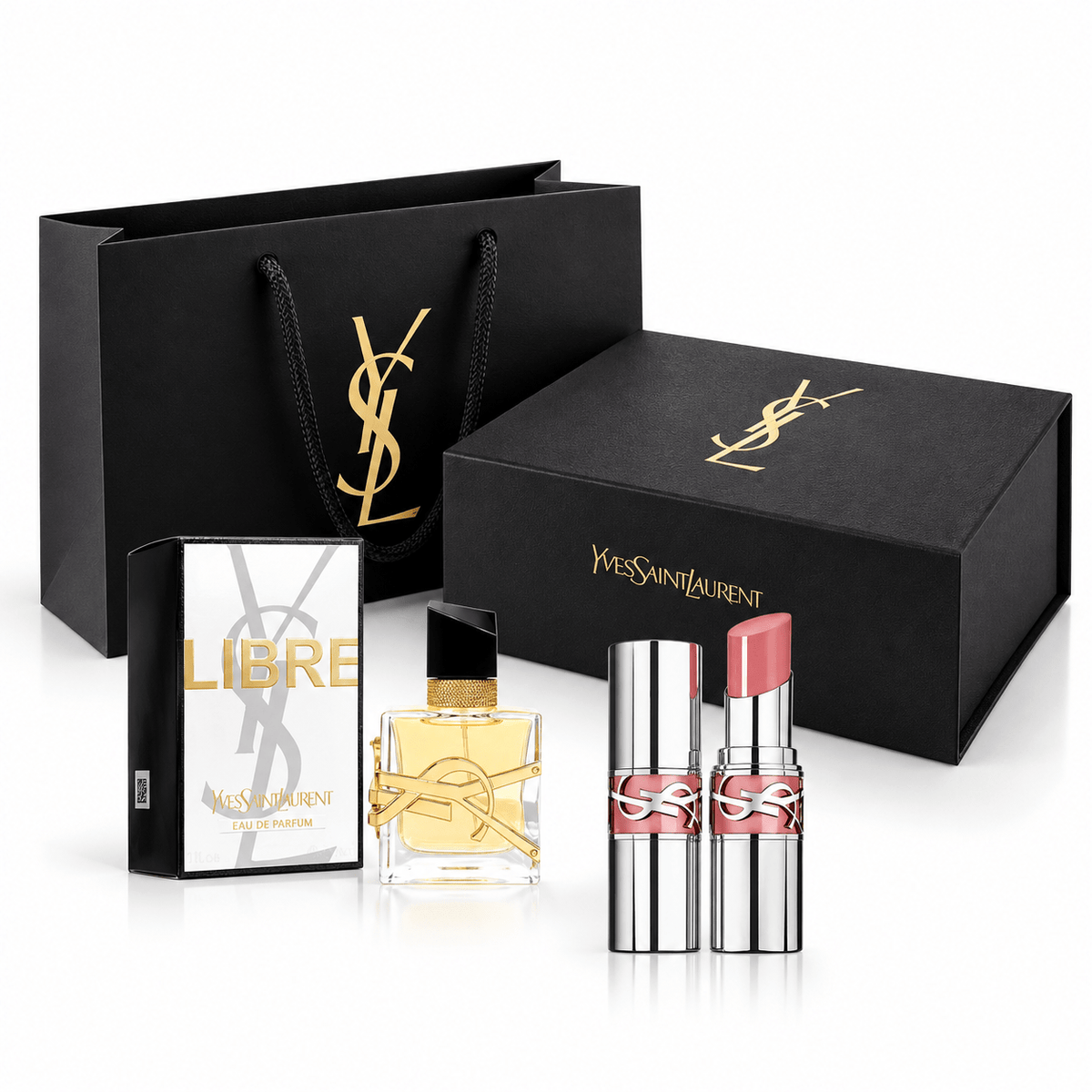 YSL Mini Parfume with Lipstick (44 Nude Lavaliere) in Gift Box - BusDeals