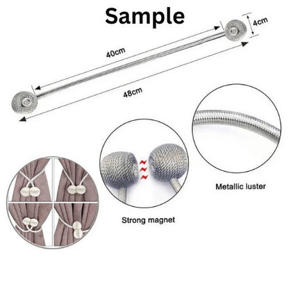 1 Pair Magnetic Curtain Tiebacks, Purple Color, Tie Rope Accessory Backs Holdbacks Buckle Clips Hook Holder Home Decor. - BusDeals