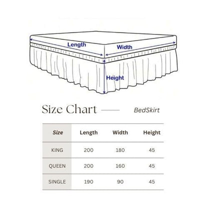 1 Pc. Various Sizes Elastic Bed Skirt Ruffles Solid Color Old Pink. - BusDeals