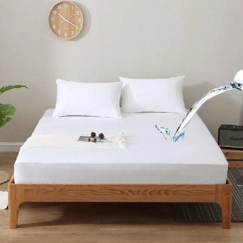 1 PC Various Sizes Waterproof Mattress Topper with Elastic Band. - BusDeals