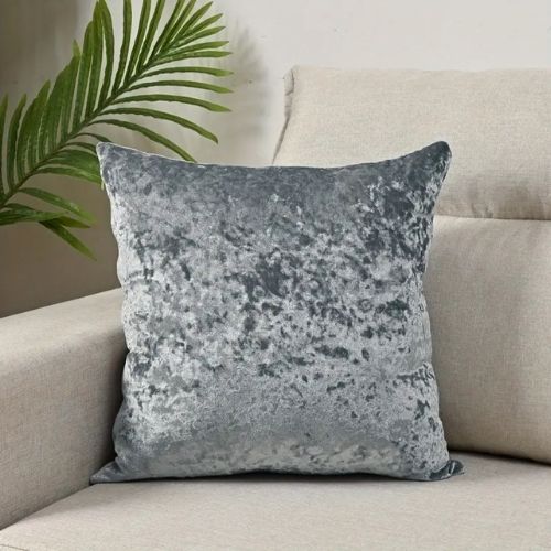 1 Piece 45*45cm Size, Velvet Cushion Cover, Gray color - BusDeals