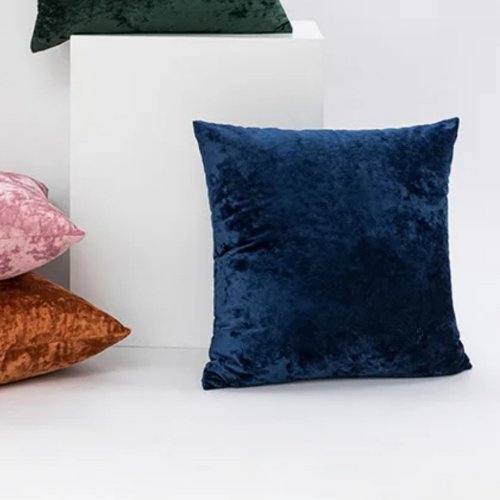 1 Piece 45*45cm Size, Velvet Cushion Cover, Blue color