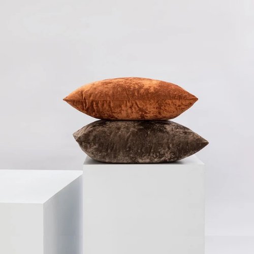1 Piece 45*45cm Size, Velvet Cushion Cover, Brown color