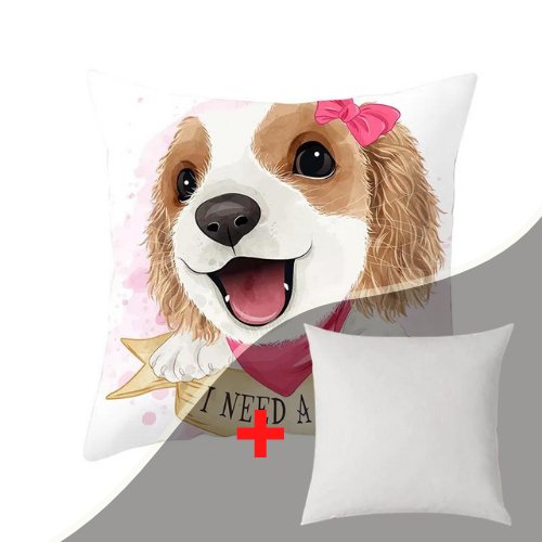 1 Piece Cute Puppy Design, Decorative Cushion Cover. - BusDeals